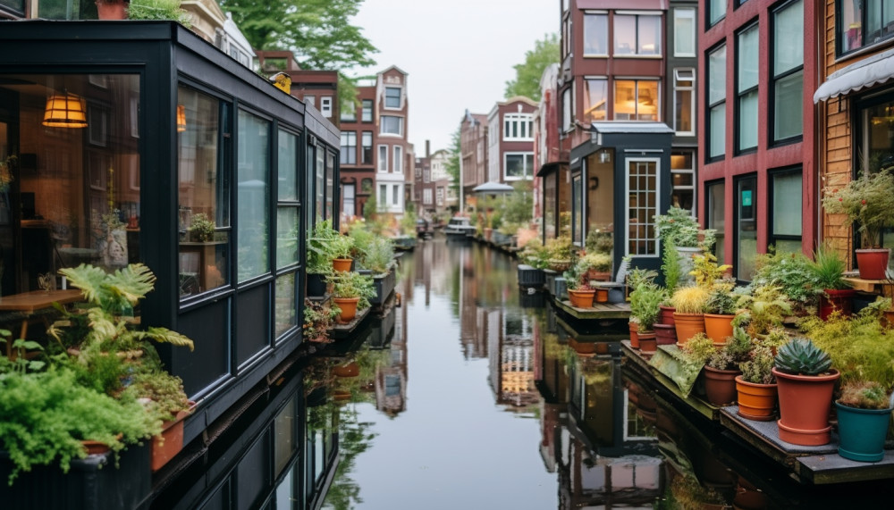 Casas flotantes en Ámsterdam, un alojamiento único